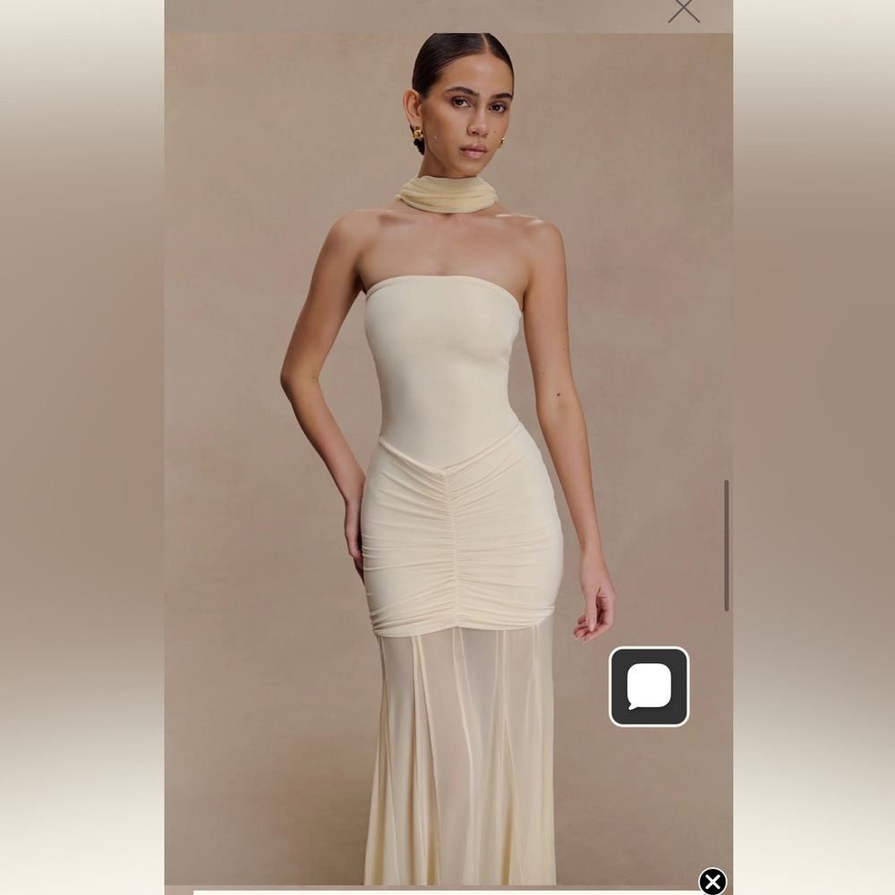 MESHKI Caspian dress in ivory- size small - Picture 11 of 11